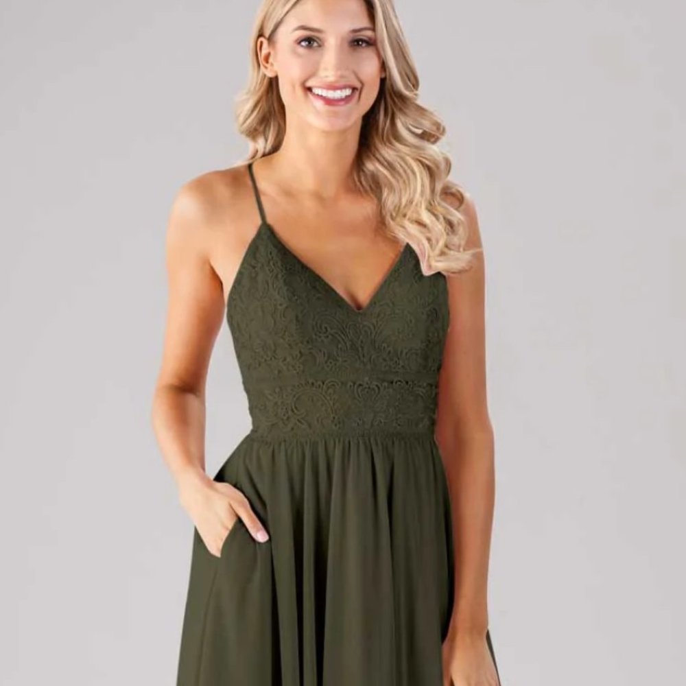 Kennedy Blue Olive Green Bridesmaid Dress NEW Size 10